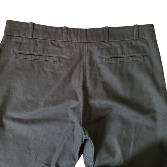 Katayone Adeli Wide Leg Chino Jeans Designer Frayed Hem Pants Navy Blue Sz 10 - Picture 7 of 9